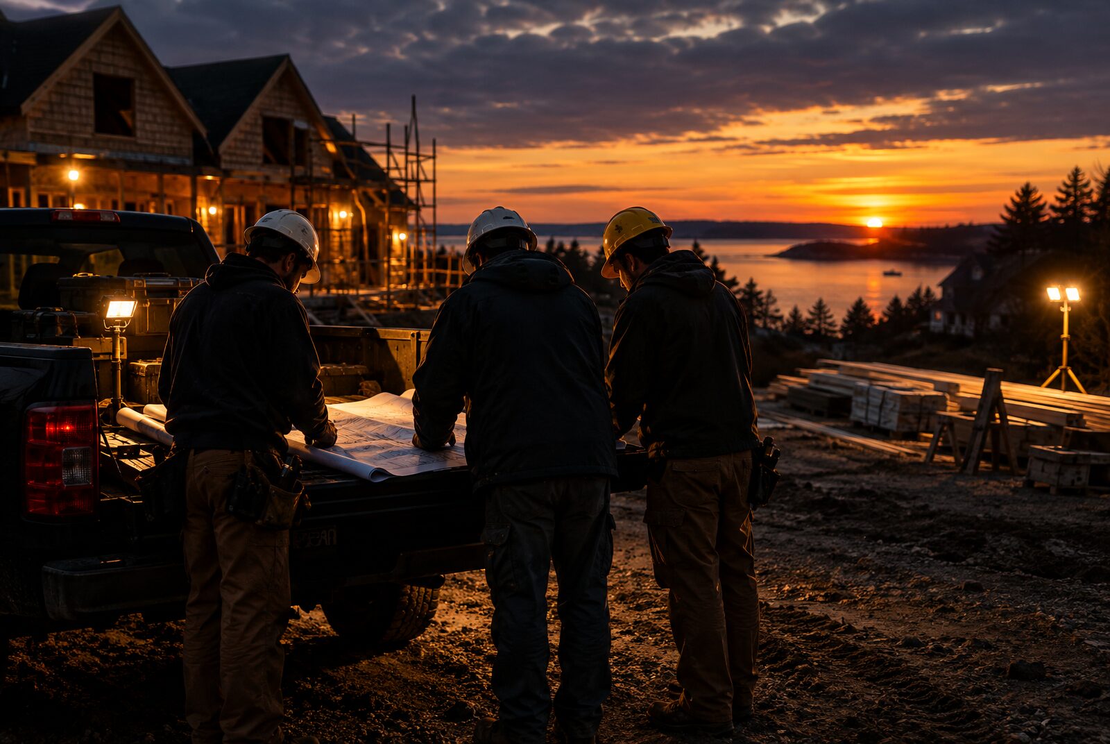 Trade partners on a Reyvant Construction Group job site